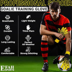 EFAH SPORTS kapuskesztyű gyerekeknek és felnőtteknek sárga, méret 4, 6-9 éveseknek