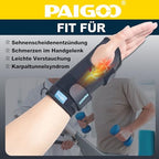 PAIGOO csuklópánt könnyű karpális alagút sín, csuklótámasz nőknek és férfiaknak