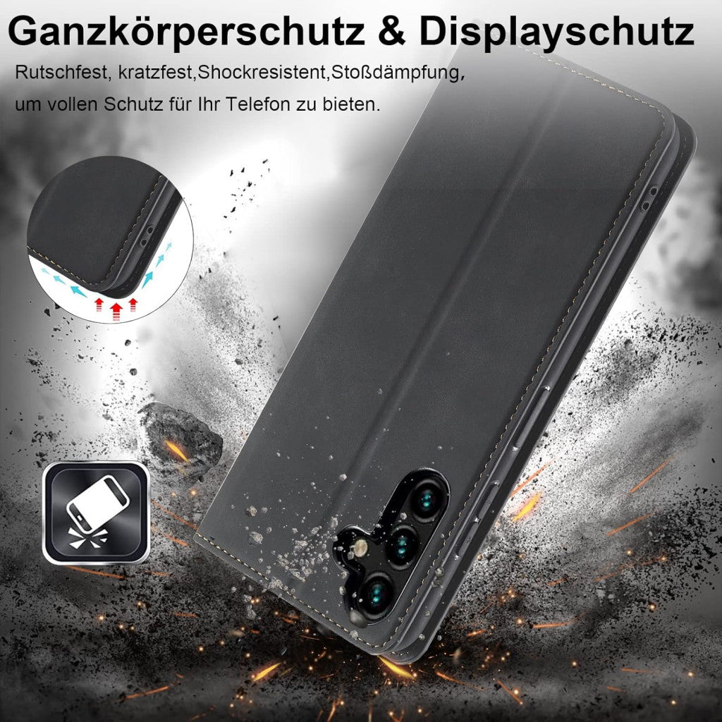 Samsung Galaxy S25 5G bőrtok pénztárca, edzett üveg, prémium bőr, könyv formátum