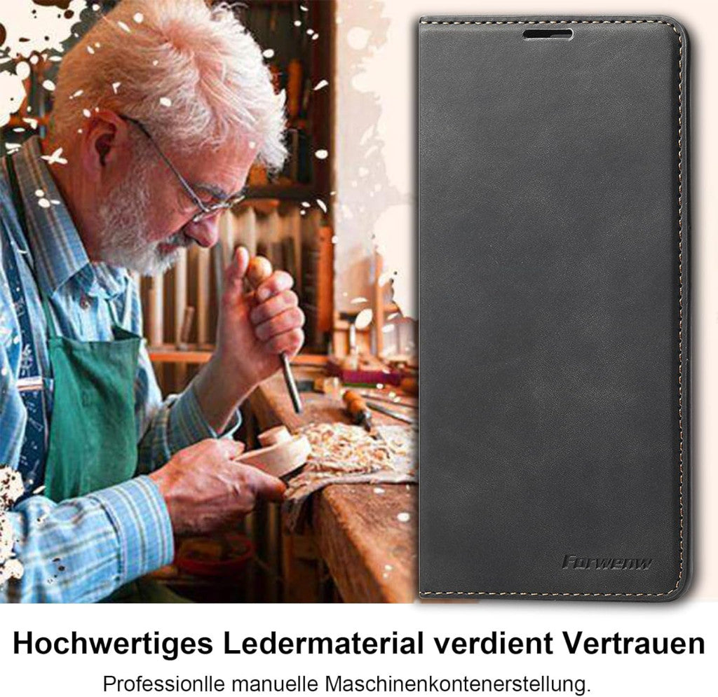 Samsung Galaxy S25 5G bőrtok pénztárca, edzett üveg, prémium bőr, könyv formátum