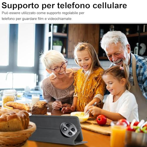OPPO Reno 12F/12FS bőrtok pénztárca, edzett üveg, könyv formátum, kártyanyílás