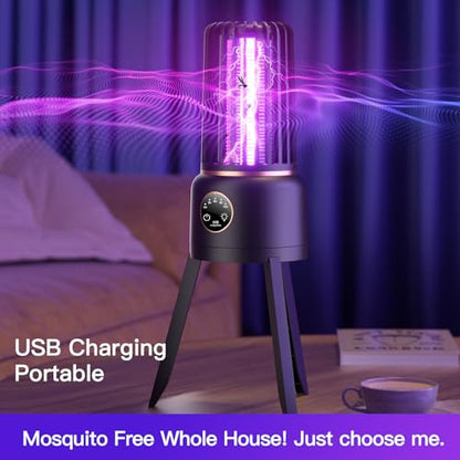 Elektromos rovarcsapda 3600V – 360° UV-fény + azonnali sokk, 4 időzítő, USB