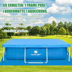 Hanjet Steel keretes medence szett 180x140x60cm, kék