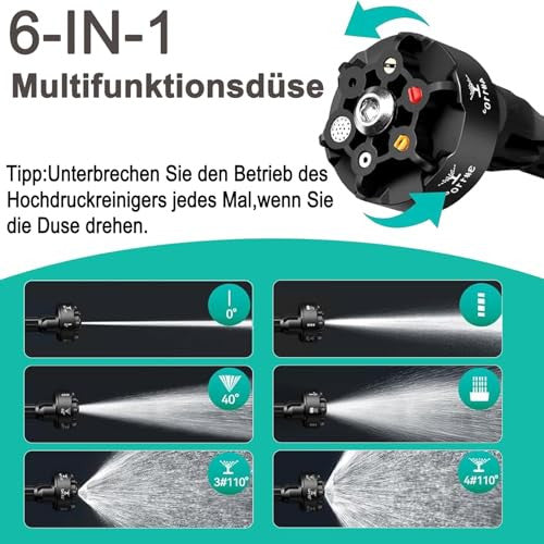 Makita kompatibilis akkumulátoros magasnyomású mosó 72 bar, 4000mAh, 6 az 1-ben