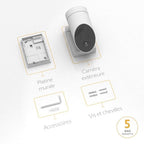 Somfy 1875325 - kültéri kamera 2 fehér, intelligens mozgásérzékelés, 110 dB beépített
