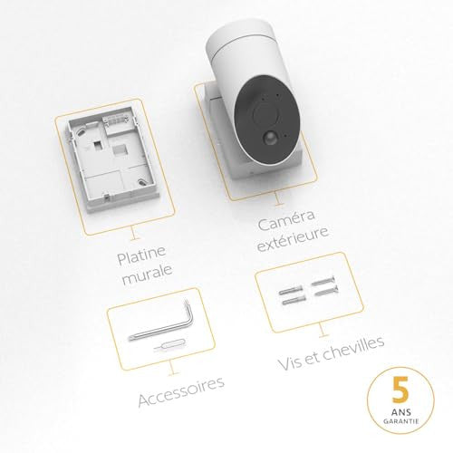 Somfy 1875325 - kültéri kamera 2 fehér, intelligens mozgásérzékelés, 110 dB beépített