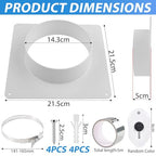 Csőbilincs 150mm ABS műanyag, rozsdamentes acél bilincsek, alu-fólia