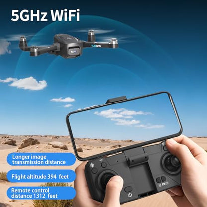 Toladrone TL16GPS drón 4K kamera GPS fekete