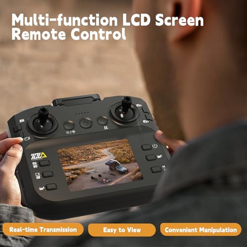 Toladrone TD12LCD drón kamerával, összecsukható RC drón LCD kijelzős távirányítóval