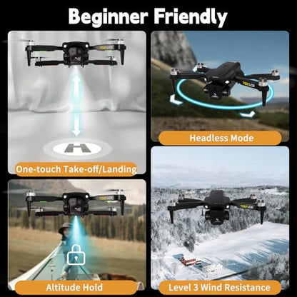 Toladrone TD12LCD drón kamerával, összecsukható RC drón LCD kijelzős távirányítóval