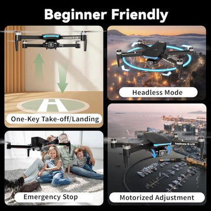 Toladrone TD31LCD drón kezdőknek kamera, LCD kijelzős távirányító, kefe nélküli