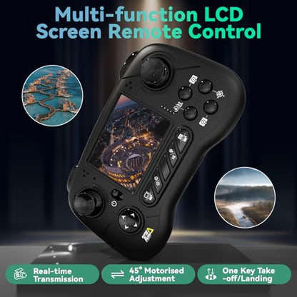Toladrone TD31LCD drón kezdőknek kamera, LCD kijelzős távirányító, kefe nélküli