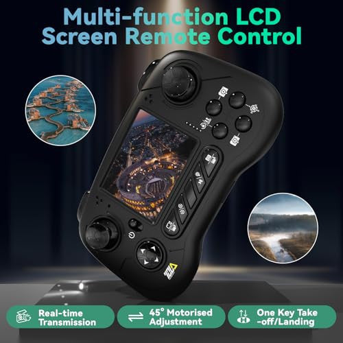 Toladrone TD31LCD drón kezdőknek kamera, LCD kijelzős távirányító, kefe nélküli