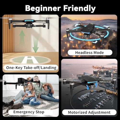 Toladrone TD31LCD drón kezdőknek kamera, LCD kijelzős távirányító, kefe nélküli