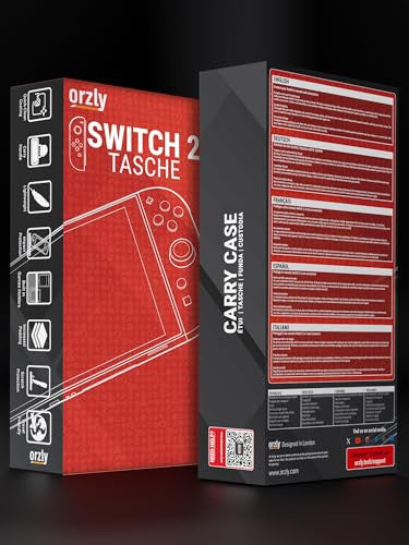 Orzly hordtáska Nintendo Switch 2 2025 konzolhoz, 7,9 hüvelykes képernyővédő, kemény