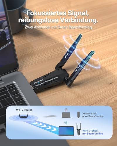 BrosTrend BE6500 USB WiFi adapter tri-band