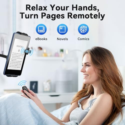Kindle HKRC003 olvasóállvány távirányítóval fekete