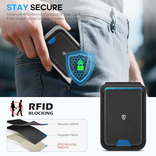 SHIELDON valódi bőr pénztárca, mágneses kártyatartó RFID blokkolás, állítható tartó