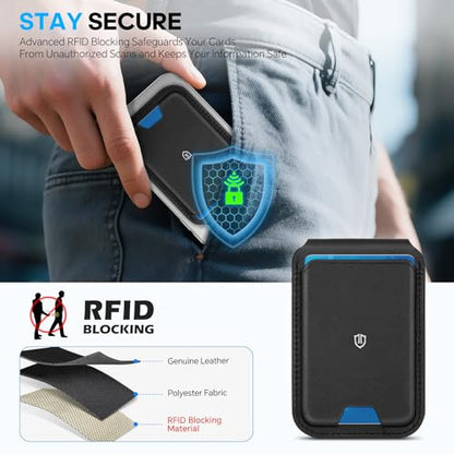 SHIELDON valódi bőr pénztárca, mágneses kártyatartó RFID blokkolás, állítható tartó