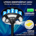 Solar kerti lámpa H200cm fénypózna, 750 LED, mozgásérzékelő és fényérzékelő, vízzel