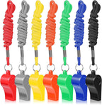 Wanmu 7 darabos sport síp nyakpánttal műanyag síp, hangos tiszta hang, iskolai sport