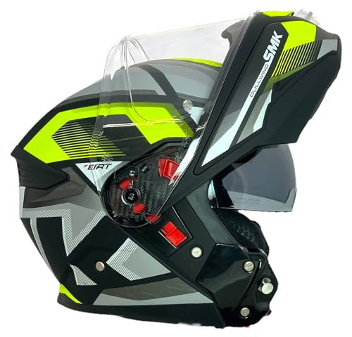 SMK Helmets Gullwing bukósisak mat fehér és sárga, L 59/60