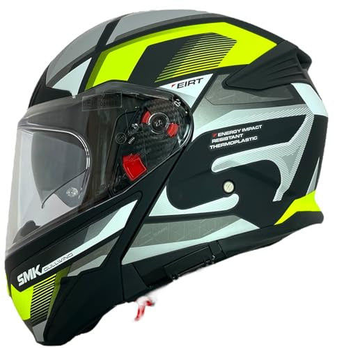 SMK Helmets Gullwing bukósisak mat fehér és sárga, L 59/60