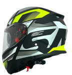 SMK Helmets Gullwing bukósisak mat fehér és sárga, L 59/60