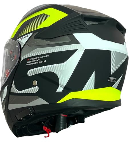 SMK Helmets Gullwing bukósisak mat fehér és sárga, L 59/60