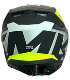 SMK Helmets Gullwing bukósisak mat fehér és sárga, L 59/60