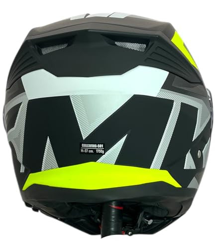 SMK Helmets Gullwing bukósisak mat fehér és sárga, L 59/60