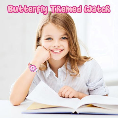 Kinder karóra pillangó mintával analóg, lányoknak