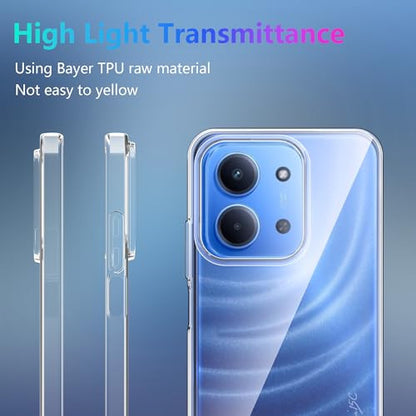 Effcotuo tok Xiaomi Redmi 15C 5G/4G/POCO C85 5G 173 átlátszó szilikon tok 2 darabos