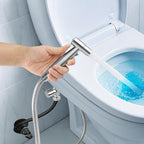 NAKIHOUSE kézi bidé zuhanyfej G1/2" szeleppel és 120 cm-es zuhanycsővel króm