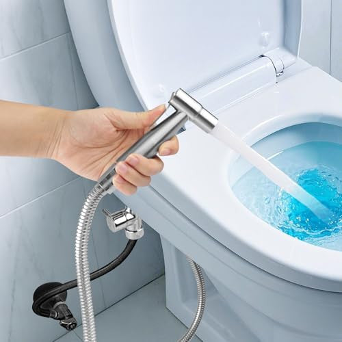 NAKIHOUSE kézi bidé zuhanyfej G1/2" szeleppel és 120 cm-es zuhanycsővel króm