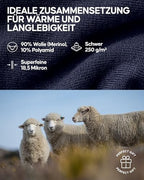 DANISH ENDURANCE Merino aláöltözet nőknek fekete, S