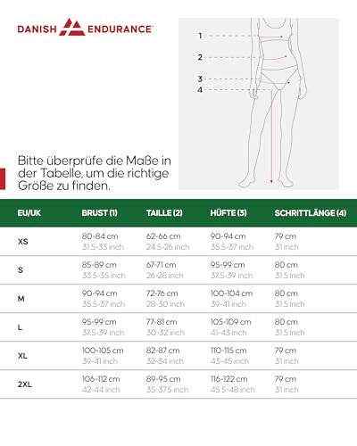 DANISH ENDURANCE Merino aláöltözet nőknek fekete, S