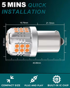AURORIONCG 2 darab sárga borostyán 581 izzók 150° 7.5W 800LM DC 12V