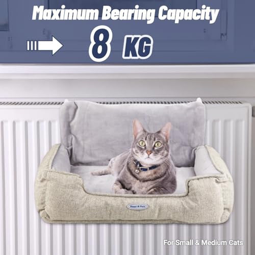 Happi N Pets macskaágy radiátorhoz, mosható plüss huzattal, állítható fémkampókkal