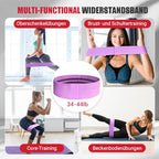 15-70 lbs medencefenék edző nőknek, multifunkcionális (lila)