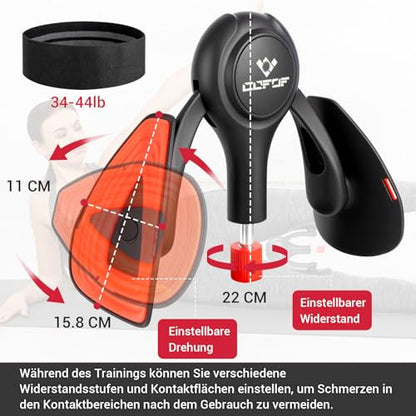 15-70 lbs medencefenék edző nőknek, multifunkcionális (fekete)