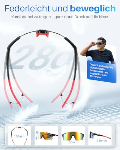 Fahrrad-Brille UV400 sport napszemüveg nők, férfiak, 2 cserélhető lencsével
