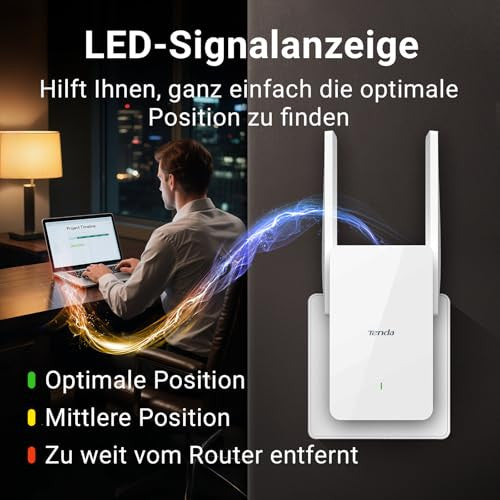Tenda A23 wifi jelerősítő AX1500 két sávos, gigabites port, 2 x 5dBi antenna