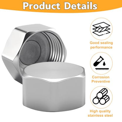 Silkwish 6 darabos zárókupak 1/2" acél, gumi