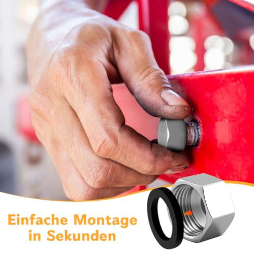 Silkwish 6 darabos zárókupak 1/2" acél, gumi