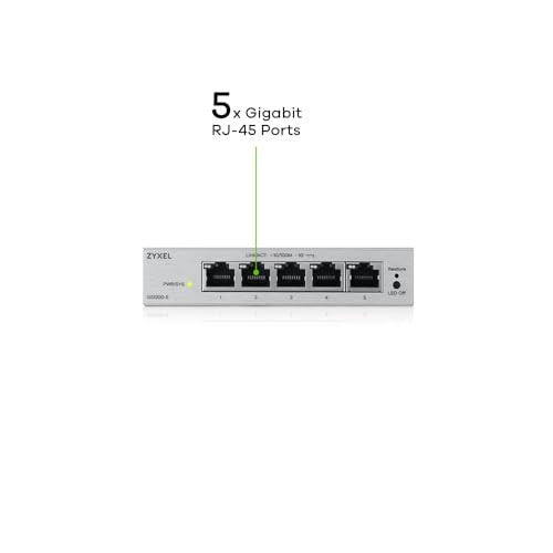 Zyxel GS1200-5v3 hálózati kapcsoló 5 portos webes menedzsment, gigabites LAN, QoS