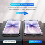 iPhone 17 hidrogel kijelzővédő 2 darabos, rugalmas TPU, ujjlenyomat-kompatibilis