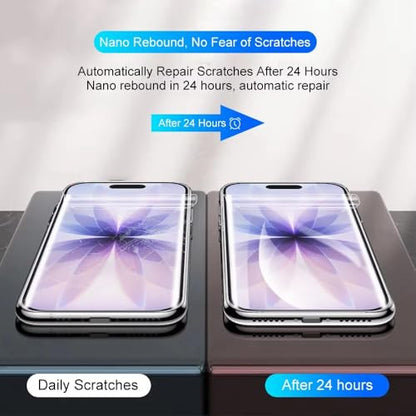 iPhone 17 hidrogel kijelzővédő 2 darabos, rugalmas TPU, ujjlenyomat-kompatibilis