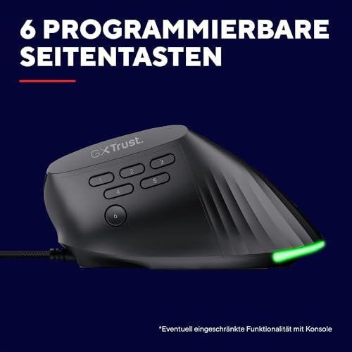 GXTrust 145 Rexxa ergonomikus gamer egér állítható RGB világítás, 10 programozható
