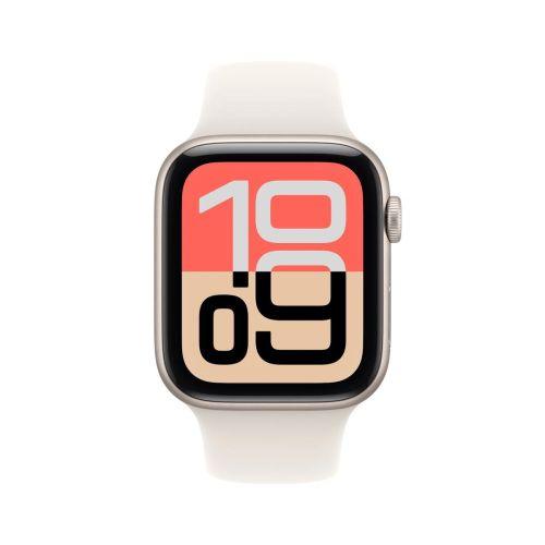 Apple Watch SE 3 (2025) GPS okosóra, 40 mm, alumínium tok, S/M sportszíj, EU, MEH34 (Starlight)